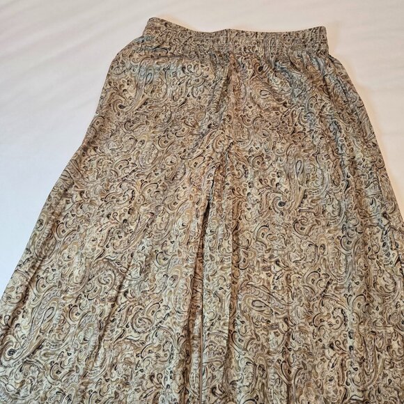 PHILOSOPHY  Wide Leg Pull On Elastic Waist Pants Sz:  XS/TP Green/Gray/Silver - Picture 3 of 7